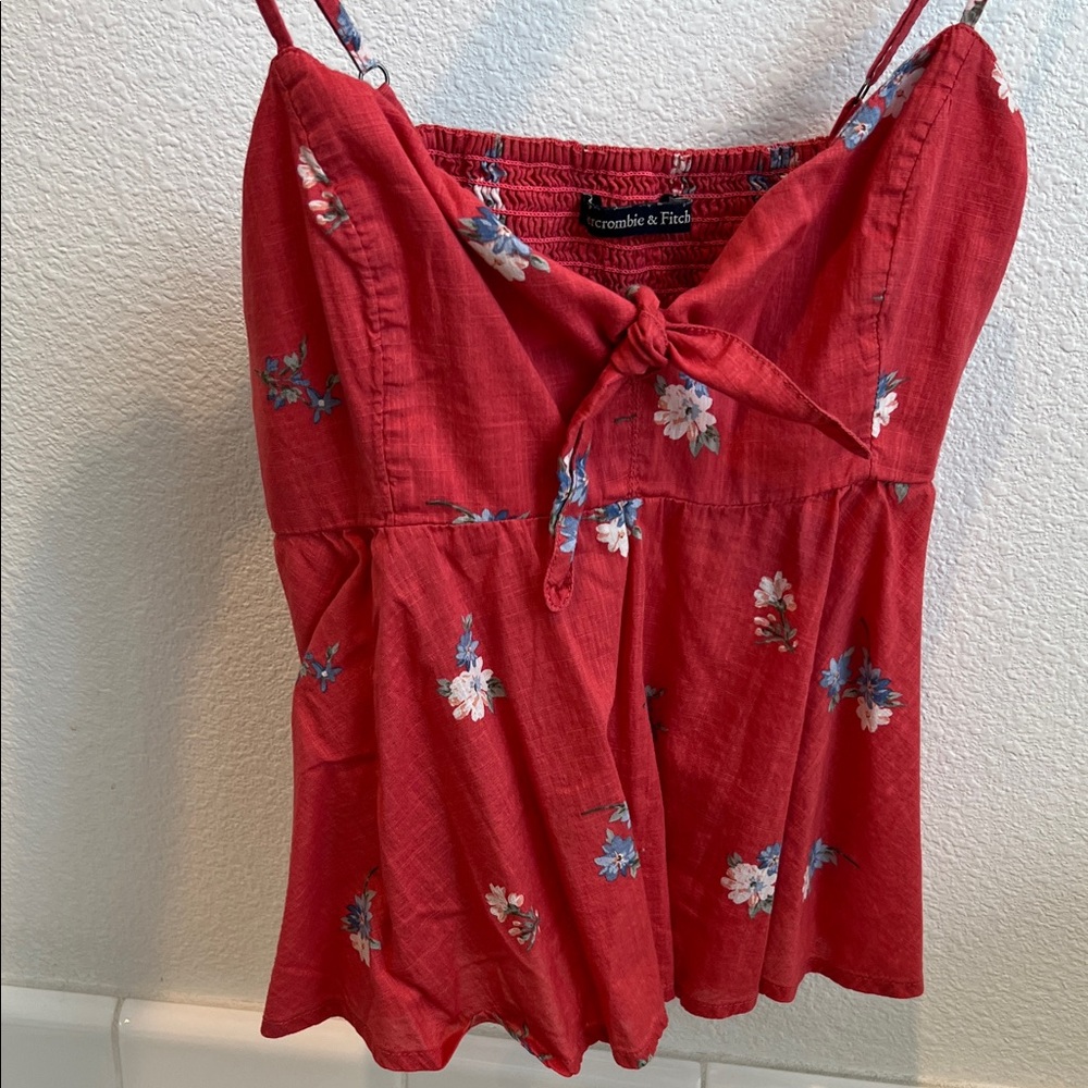 Abercrombie & Fitch Red Floral Camisole
